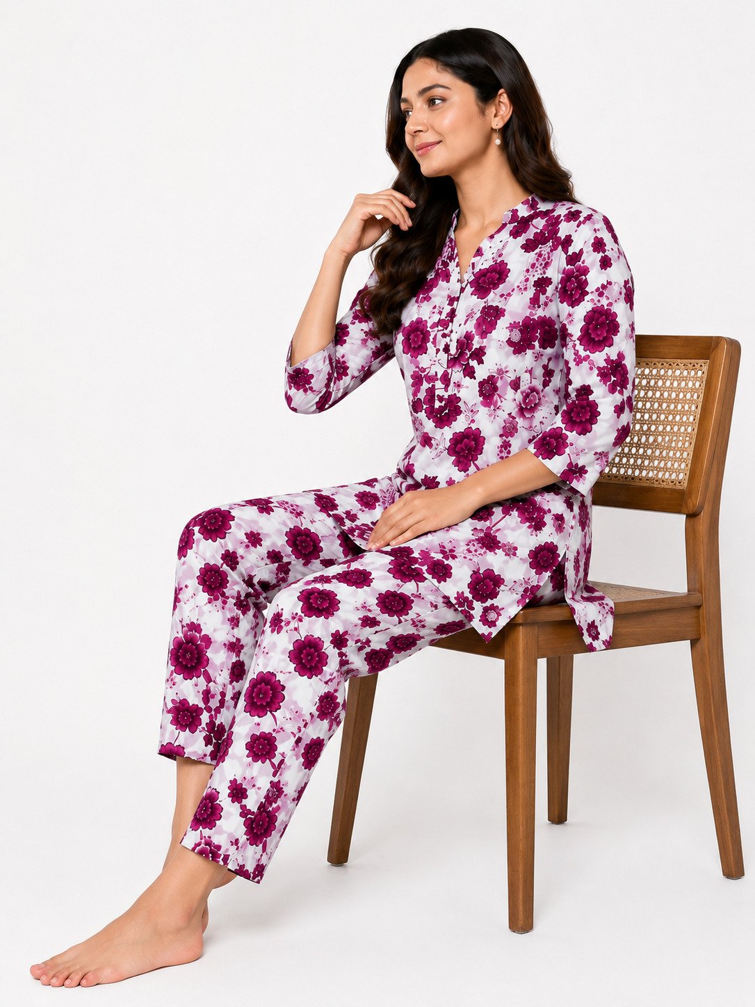 Berry Bloom Cotton Co-Ord Set