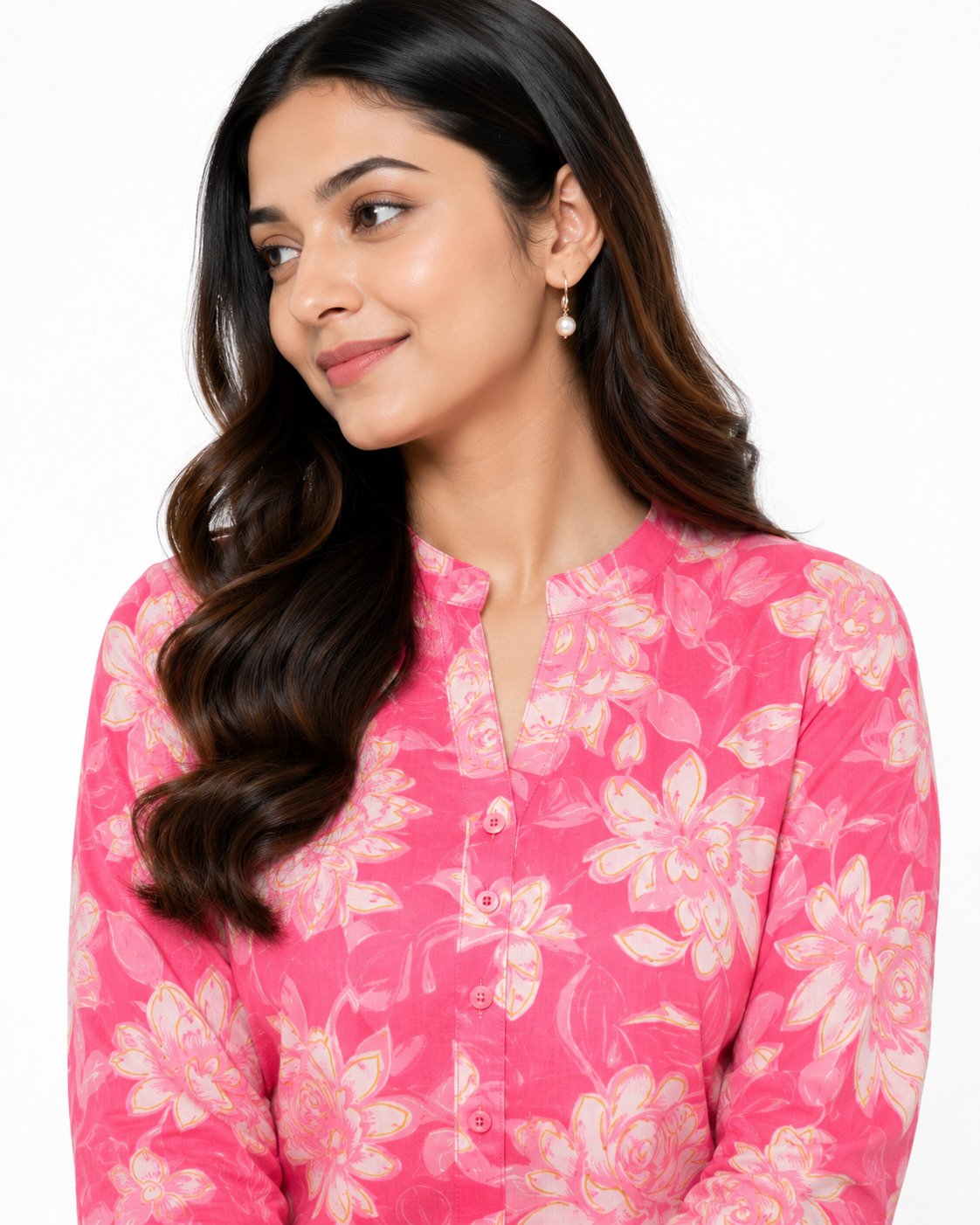 Rosé Bloom Cotton Co-Ord Set for Women